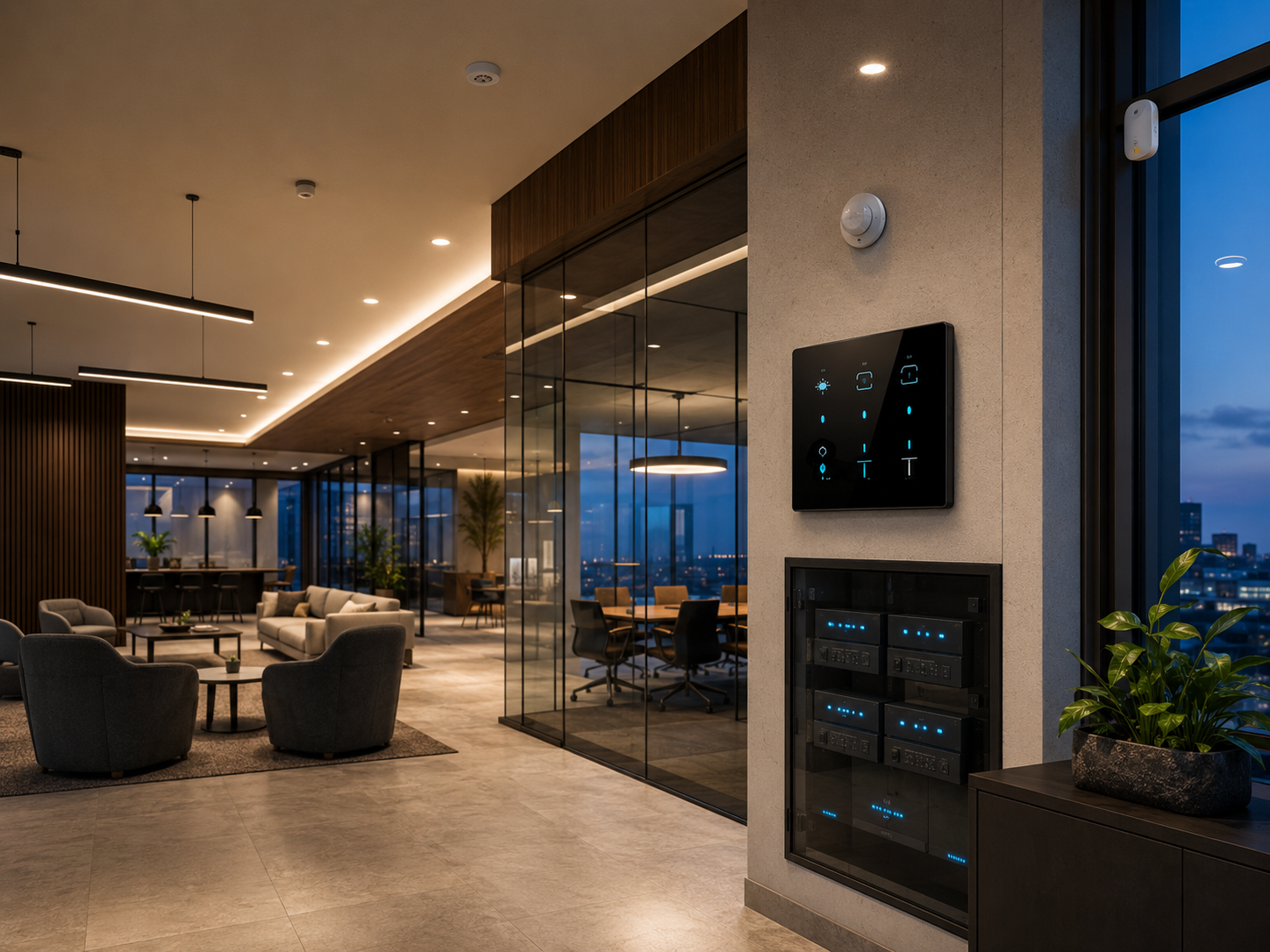 Automated lighting in a commercial building